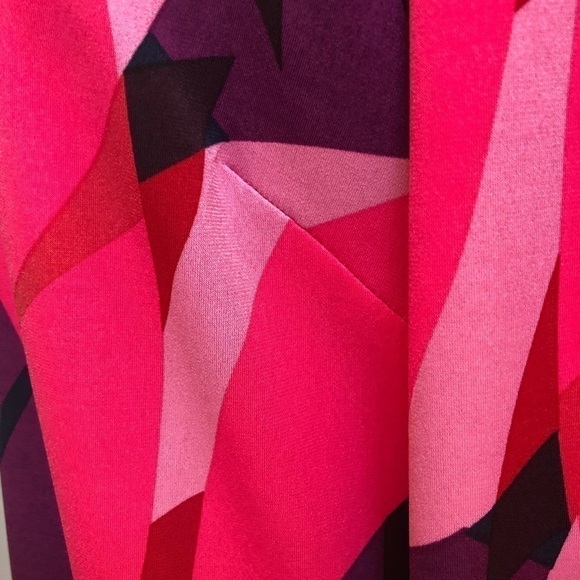 𝅺CHICO’S‎ multicolor abstract design Three-quarter sleeve dress - Picture 4 of 15